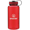 34 Oz. H2go Red Wide Water Bottle w/2-Tone Lid